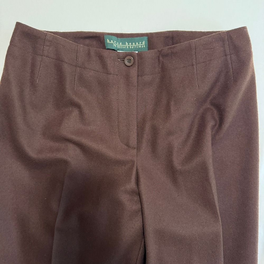VTG NWT Harve Benard Wide Leg Chocolate Equestrian Pleated Trouser 6 Wool Tuxedo - Picture 6 of 16